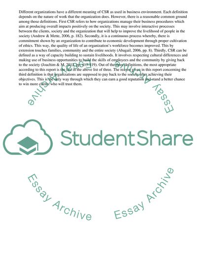 Corporate Social Responsibility