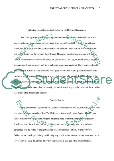 Enlisting Open-Source Applications by U.S Department of Defense