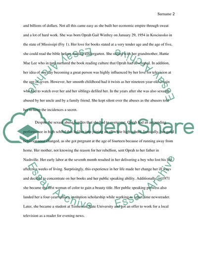 Inspiration in Life - Oprah Winfrey