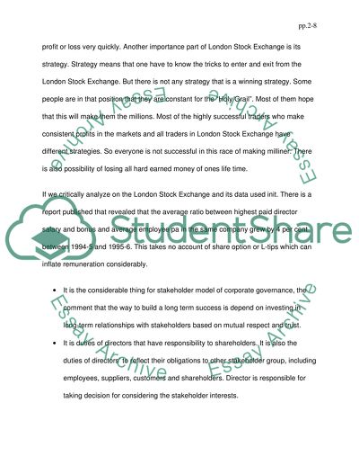 The Overriding Objectives of a Business Listed on the London Stock Exchange