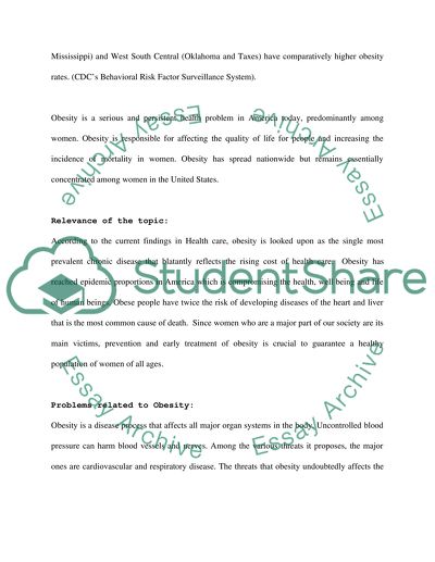 Obesity and women in the U.S