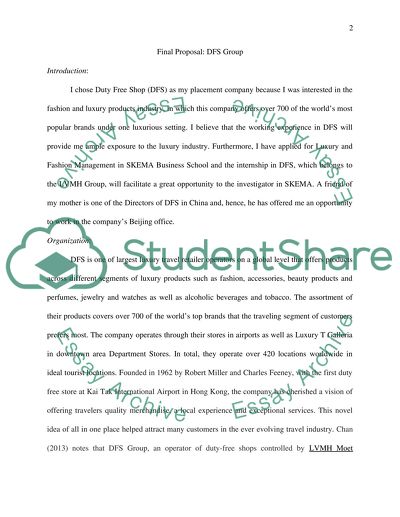 Luxury and Fashion Management for DFS Group