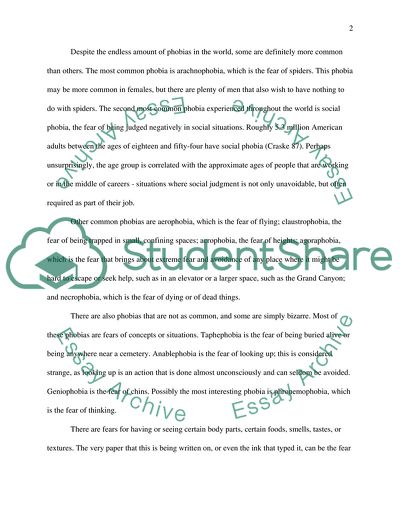 An Overwhelming and Unreasonable Fear of an Object: Phobias Exist in the World