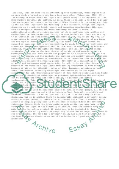 Valuing Diversity Policy