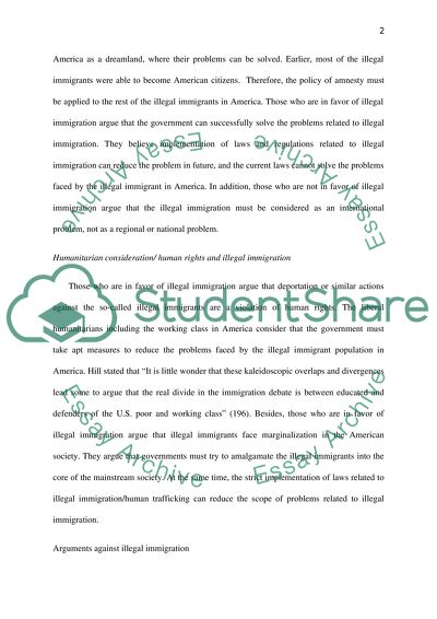 Analyze the Conventional Wisdom Regarding the Iliegal Immigration Debate