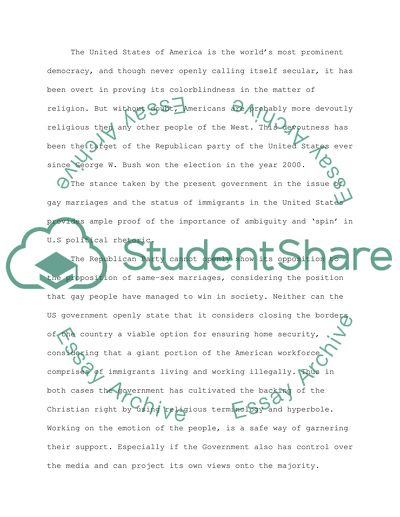 The Contemporary Practice Of Political Spin