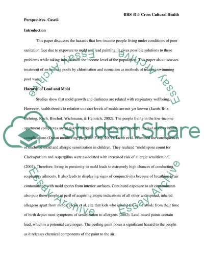 Housing; Recreational Areas and Bathing Facilities; disaster santation Moduule 4 (Case)