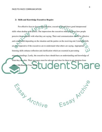 Its All About the Face to Face