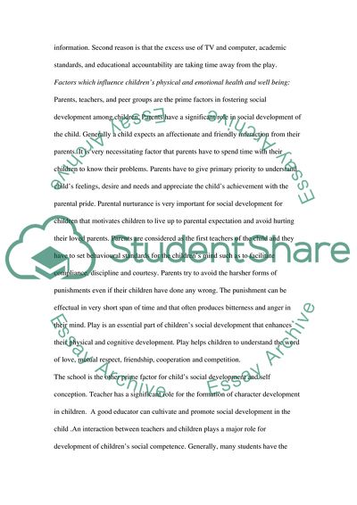 Childrens Health and Wellbeing Outdoor Play