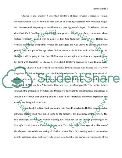 The Development of The Main Character (Protagonist) in The Catcher In The Rye