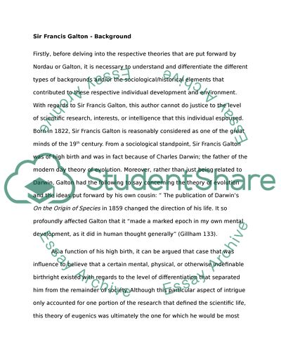 The Relationship between Degeneration and Eugenics