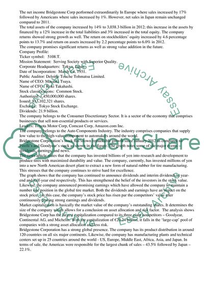 Analysis of Bridgestone Tyres Perspectives