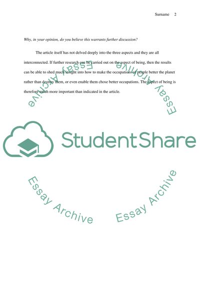 Reflections on doing, being and becoming