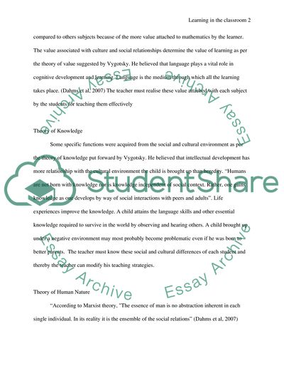 Factors Affecting Learning in the lassroom