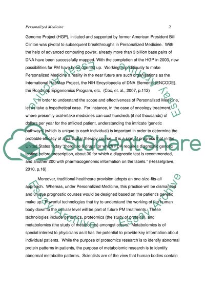 The Future is Personalized Medicine