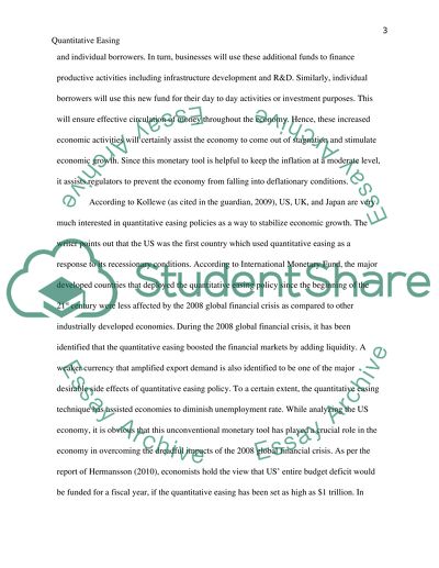 Quantitative Easing - Decreasing Interest Rates