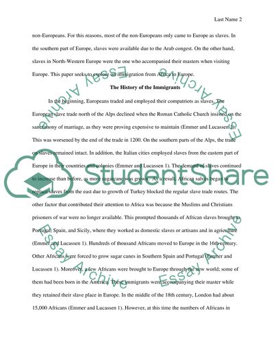 Immigration from Africa to Europe