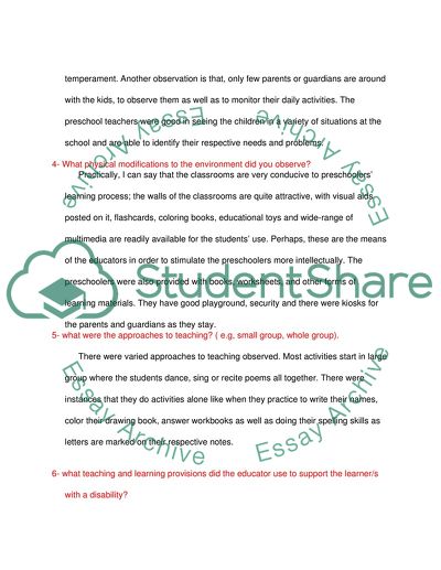 Personal Experience of Education