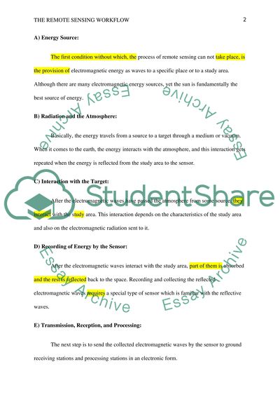 Remote Sensing Workflow