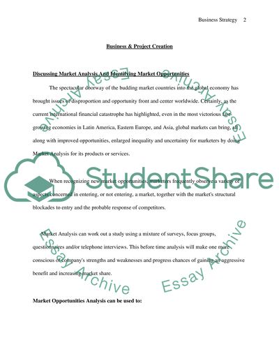 Business & Project Creation