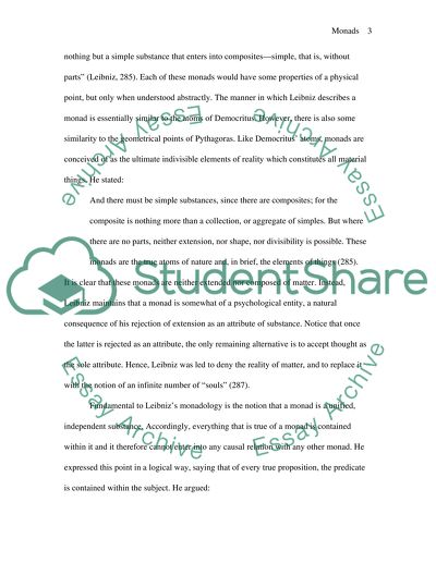 Leibniz and the Notion of Monads