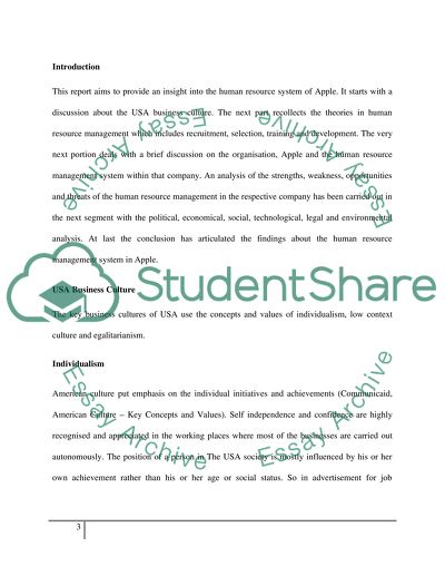 Human Resources System of Apple