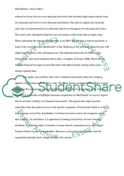 Financial analysis Apple and McDonalds