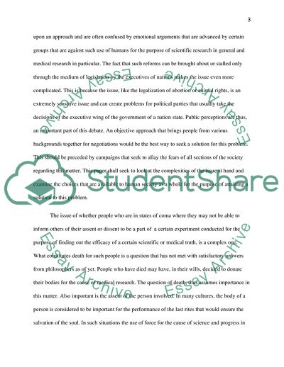 Medical Experiments on Incompetent Individuals in a Society