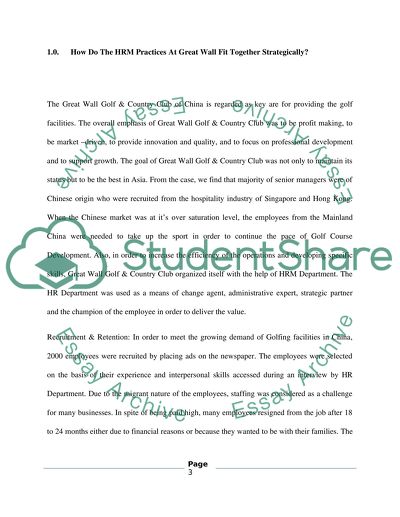 Great Wall Golf & Country Club Case