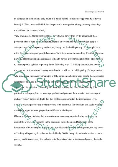 Human Rights and Poverty