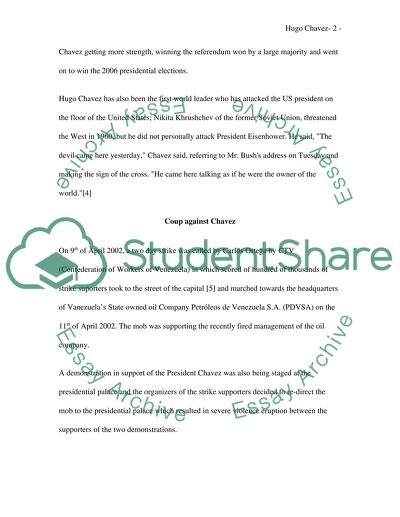 Hugo Chavez - a Long-Lasting Leader of Venezuela