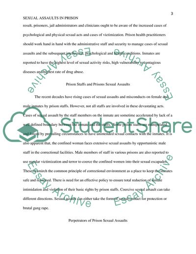 Sexual Assaults in Prison