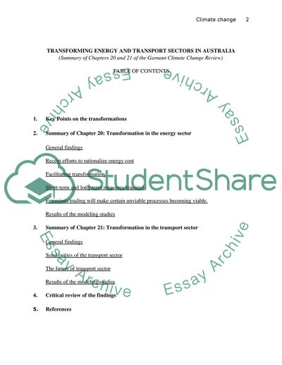 Transforming Energy and Transport Sectors in Australia