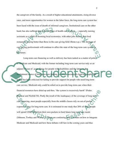 Long-Term Care in the USA