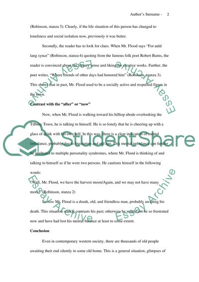 Mr. Floods Party by Edwin Arlington Robinson