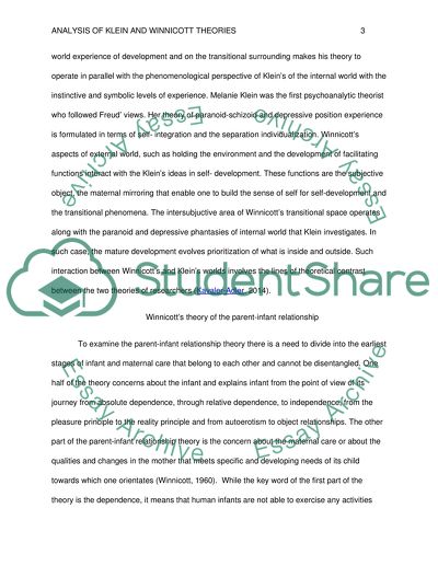 A Critical Analysis of Klein and Winnicott Theories