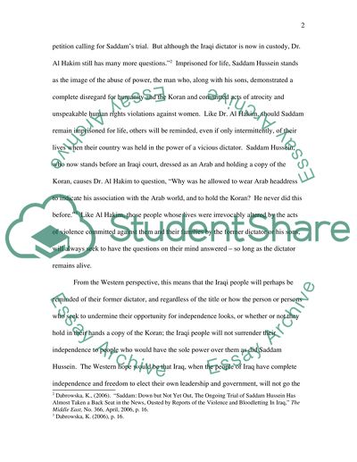 The Argument For Not Executing Saddam Hussein