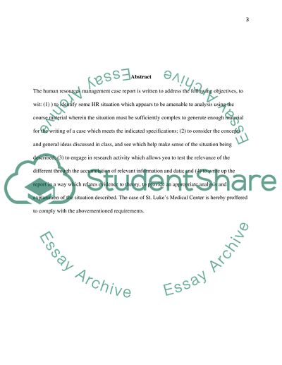 Human Resource Management of St. Lukes Medical Center
