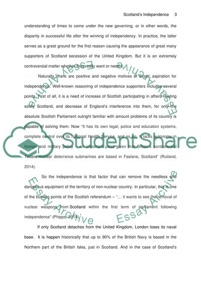 The Question of Scotlands Independence