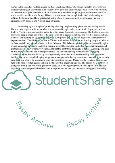 Dynamics of Leadership