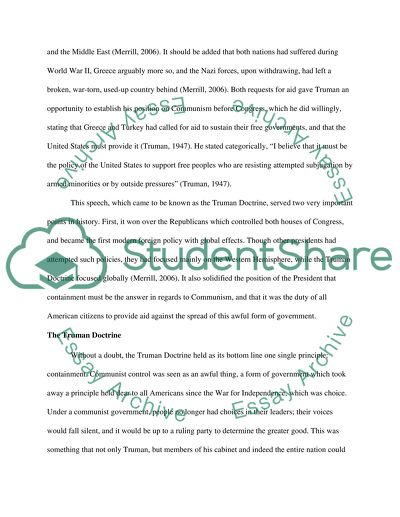 Cold War and U.S. Diplomacy