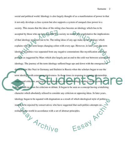 Political Ideologies