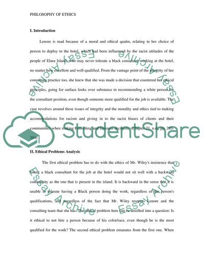 Philosophy of Ethics