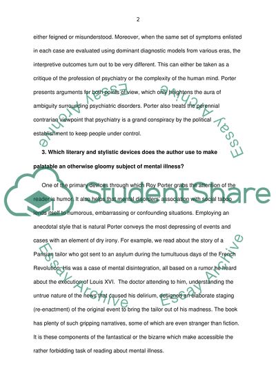 Analysis Of The Book Madness: A Brief History