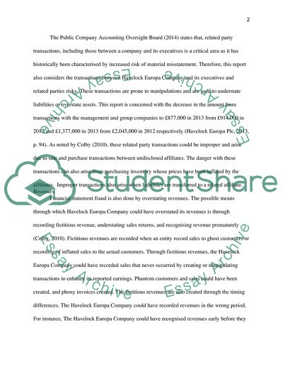 Areas of Heightened Audit Risk