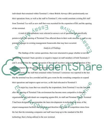 The Impact of Terminal 5 at Heathrow Airport
