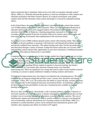 E-Learning, the Possibilities of Replacing Traditional Learning