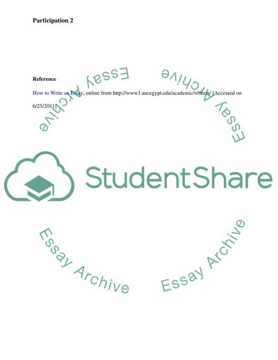 Preparing a Good Essay