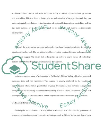 The First Technopole Ever to Exist