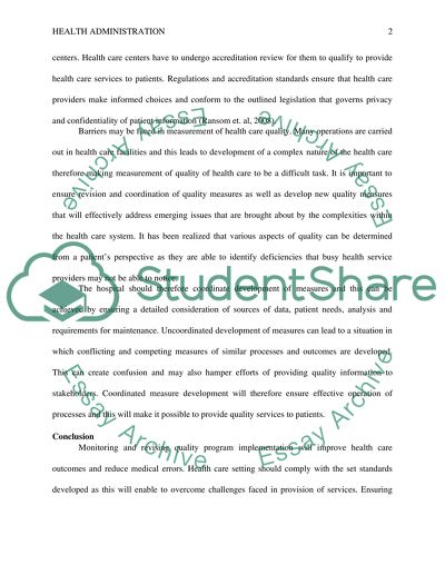 Health Administration